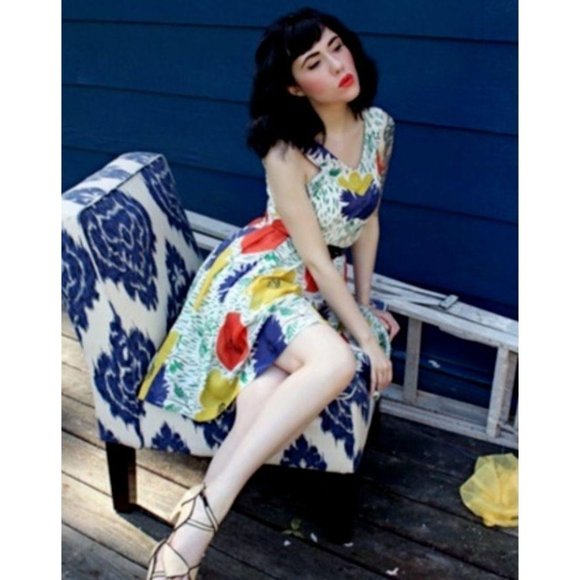 Girls from Savoy Primary Blooms Silk Floral Dress - Picture 11 of 11